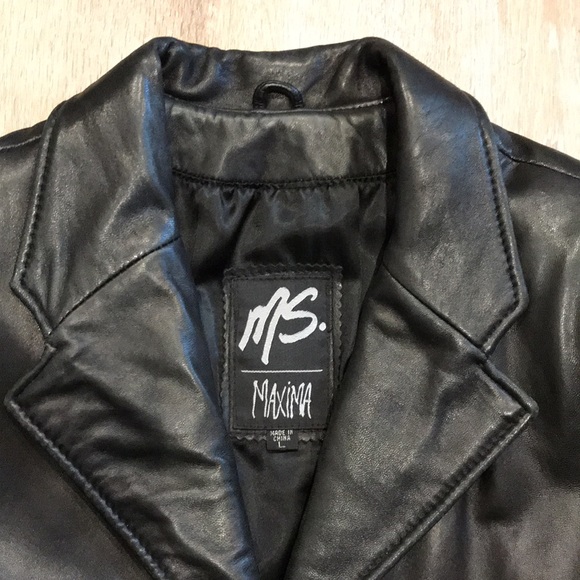 Women’s black leather jacket - Picture 4 of 6